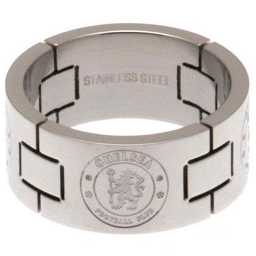 Large-sized Chelsea Football Club Stainless Steel Link Ring