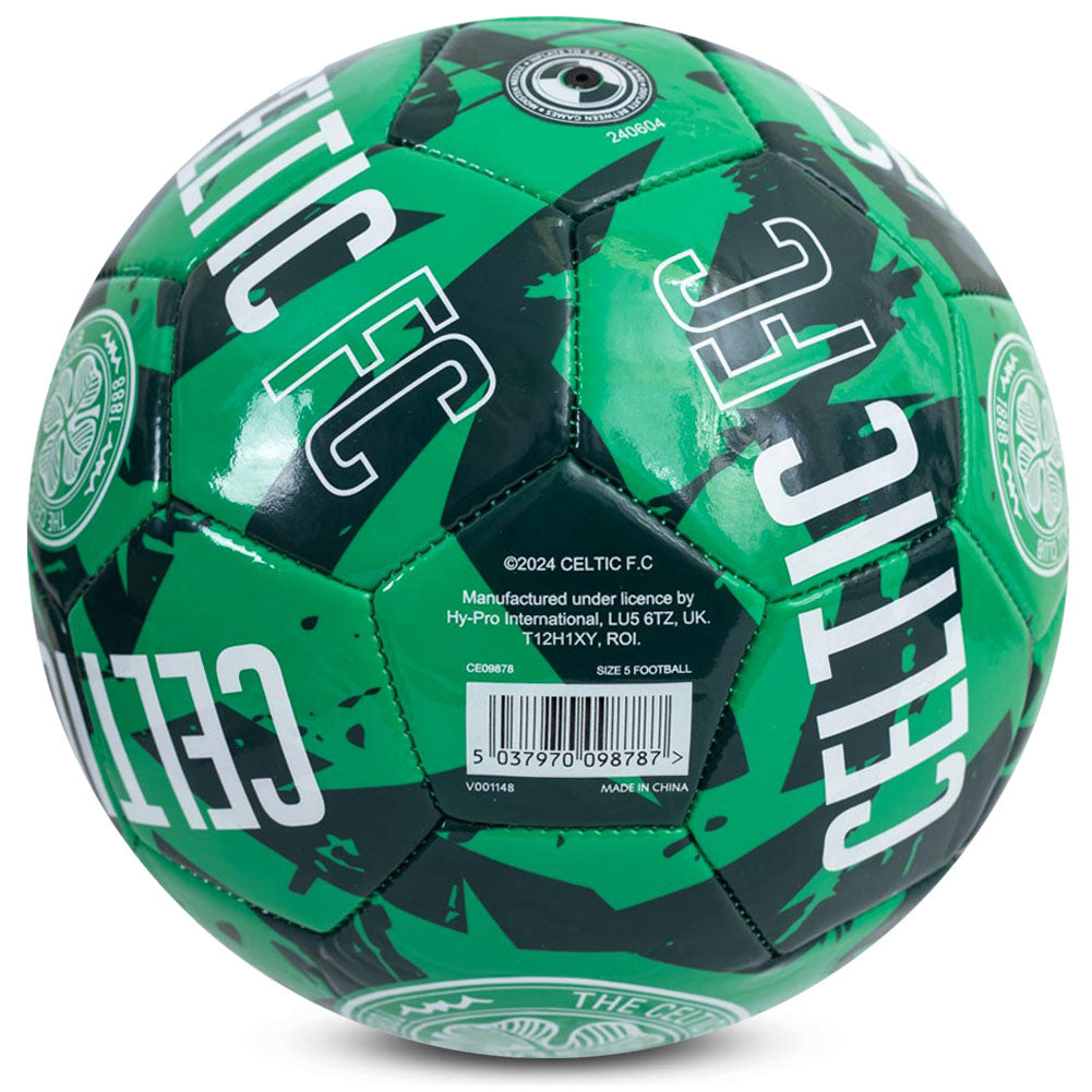 Everyday Green PVC Football with Graffiti Celtic FC Crest