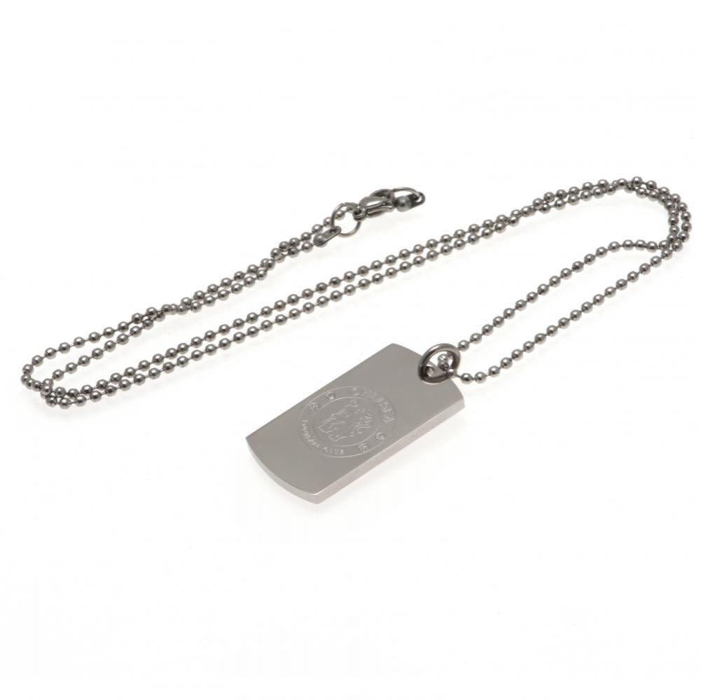 Engraved Chelsea FC Stainless Steel Dog Tag with Ball Chain