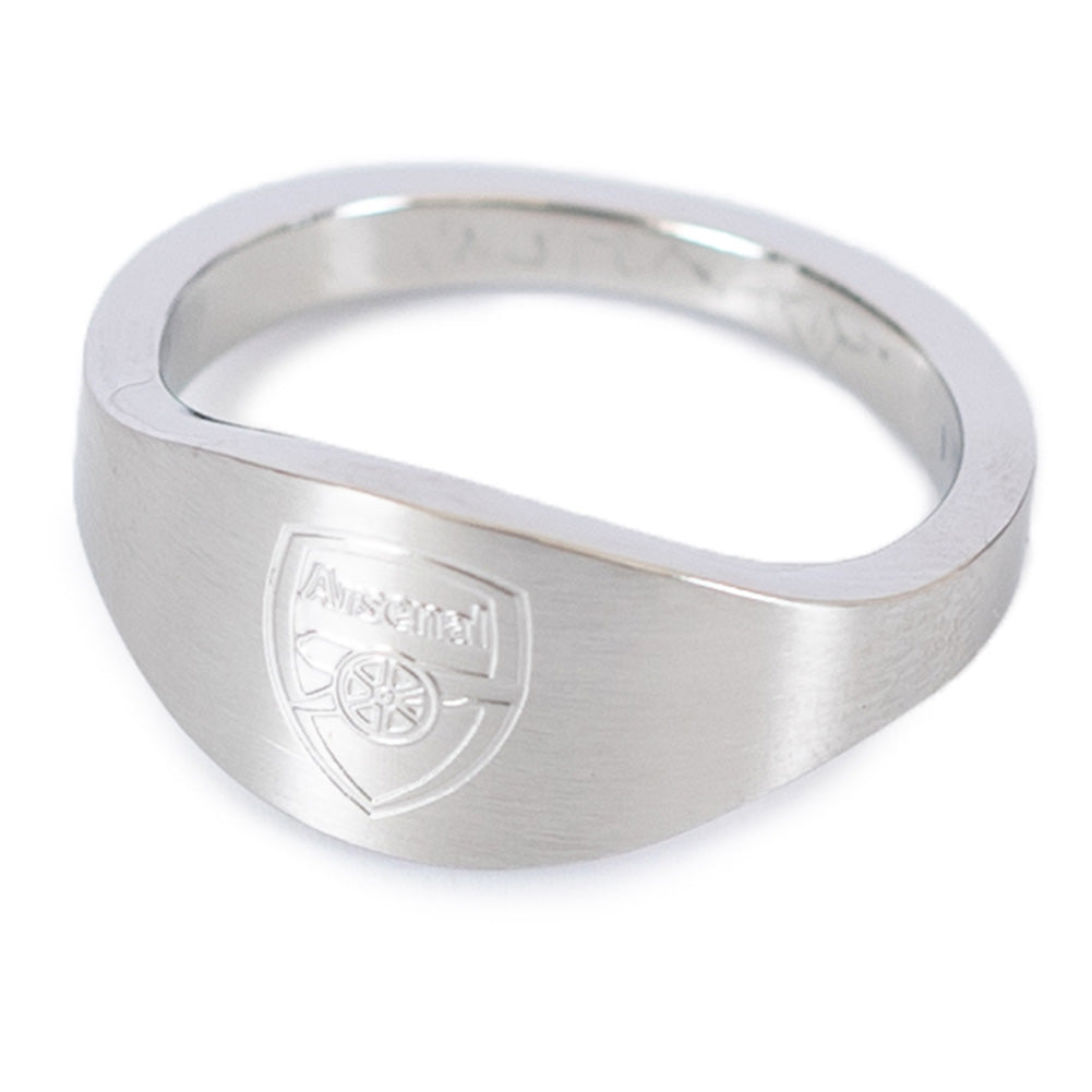 Small Oval-shaped Arsenal FC Stainless Steel Ring for Fans