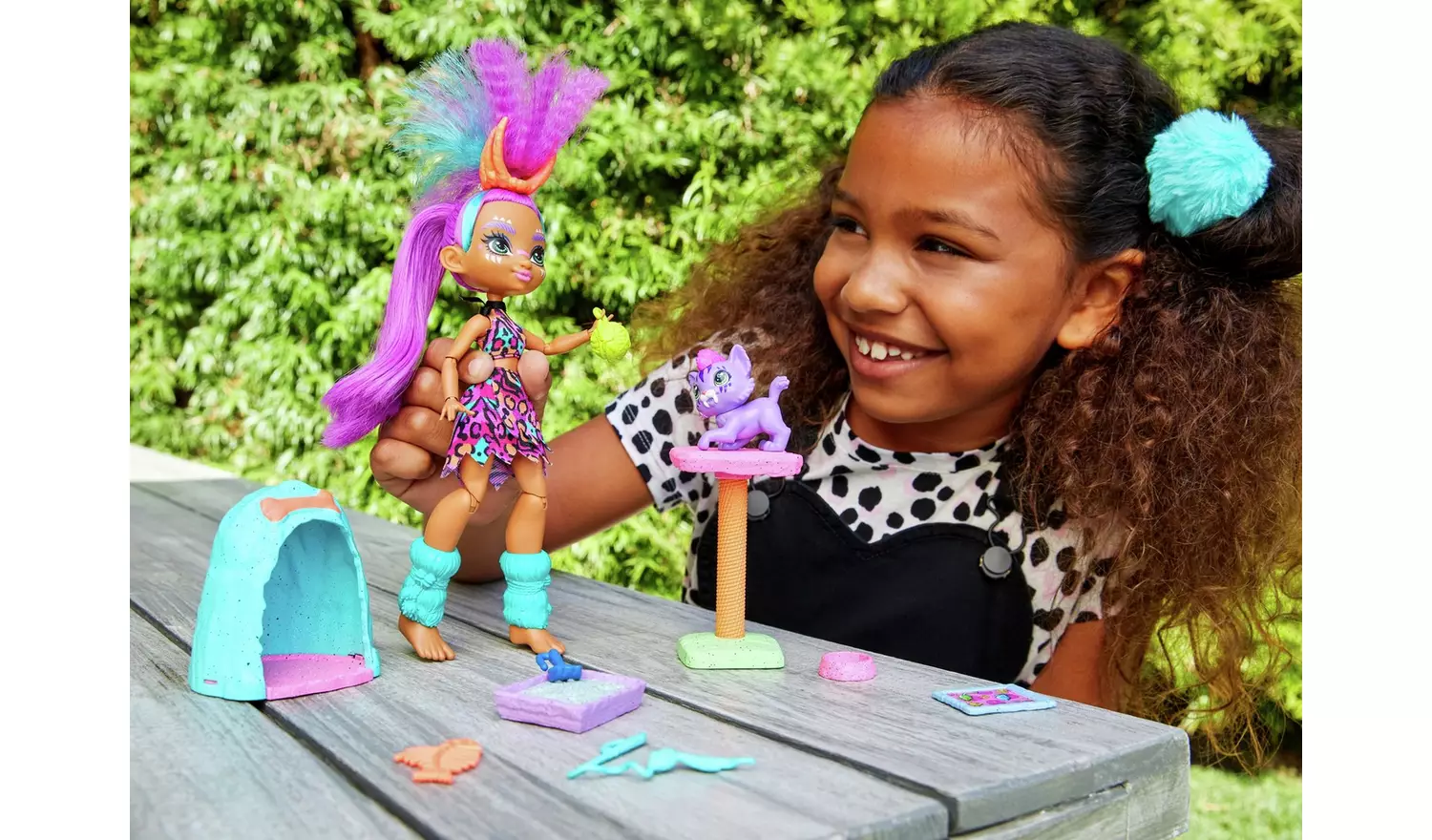 Cave Club Prehistoric Kids' Wild About Cats Playset along with Roaralai Fashion Doll