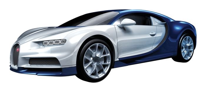 Airfix Quick Build Model of Bugatti Chiron Super Sports Car