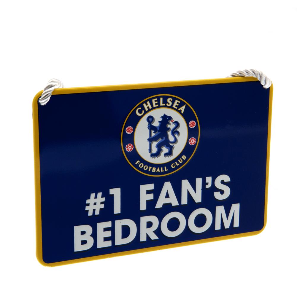 Vibrant Chelsea FC No1 Fan Metal Bedroom Hanging Sign