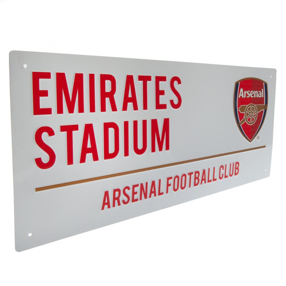 Arsenal Football Club White Wall-Mounted Street Sign for Decoration