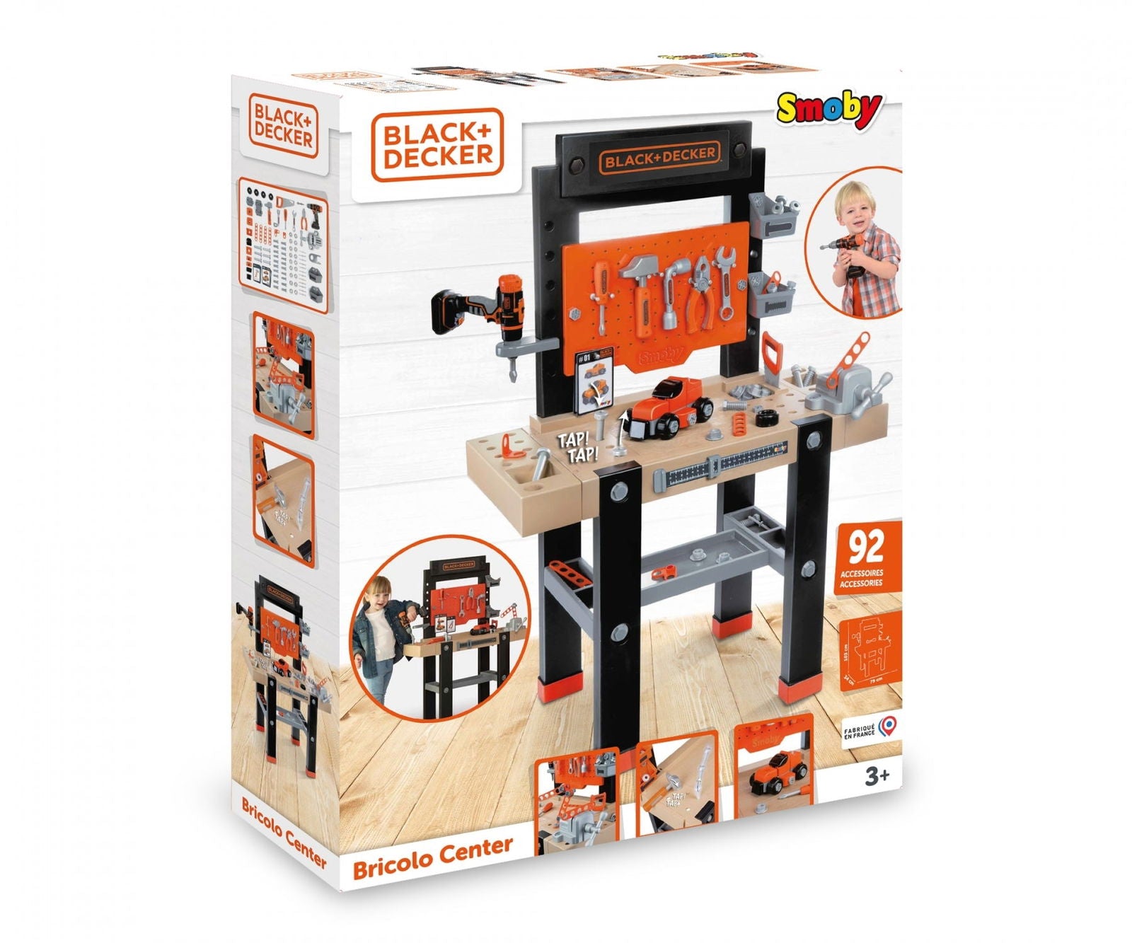 Black & Decker Bricolo Centre Kids' Workbench Playset with 92 Accessories