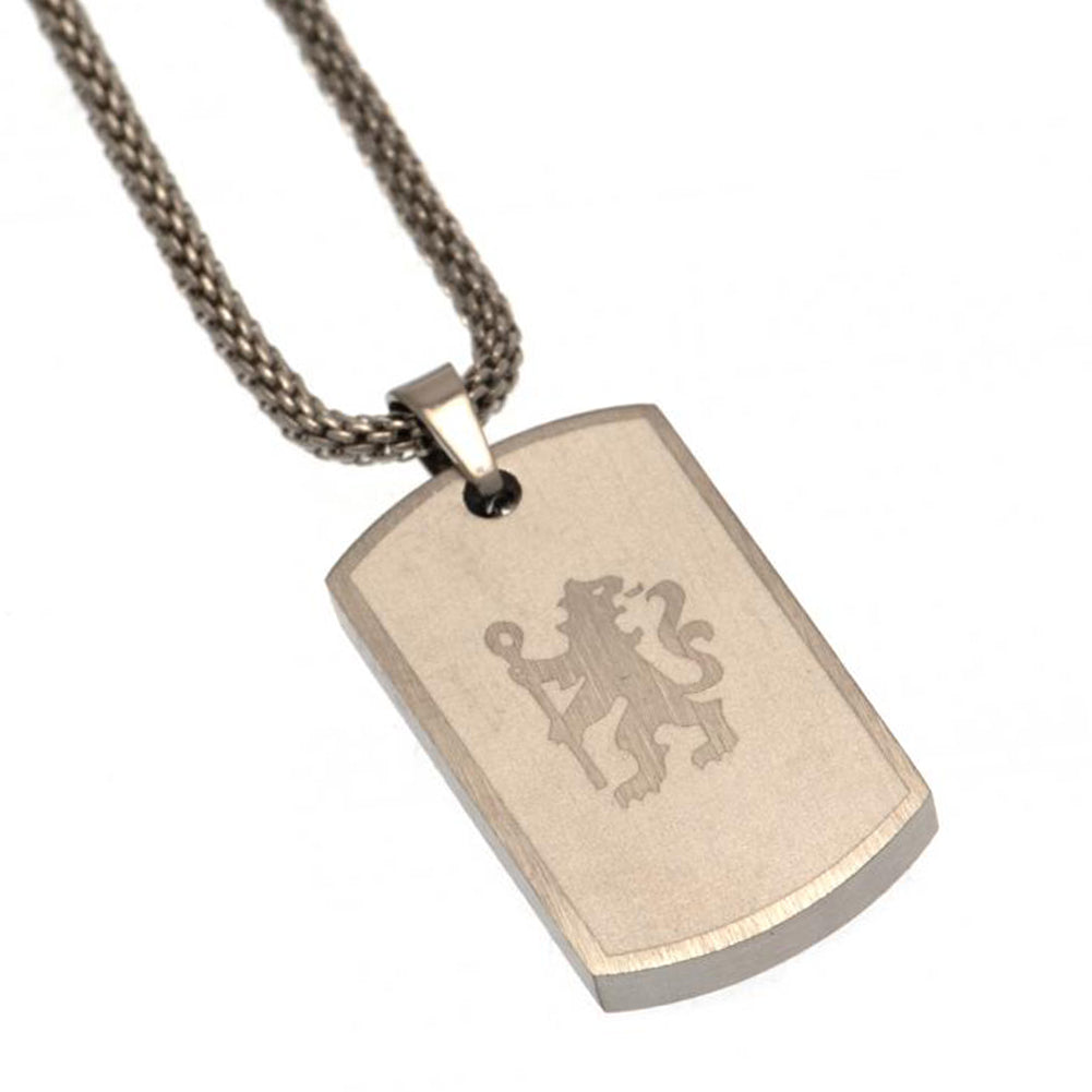 Chelsea Football Club Iconic Stainless Steel Dog Tag with Chain for Pet Owners