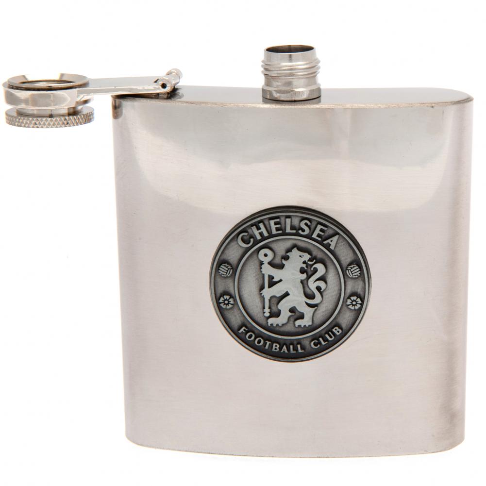 Chelsea Football Club Stainless Steel Hip Flask for Liquor Storage