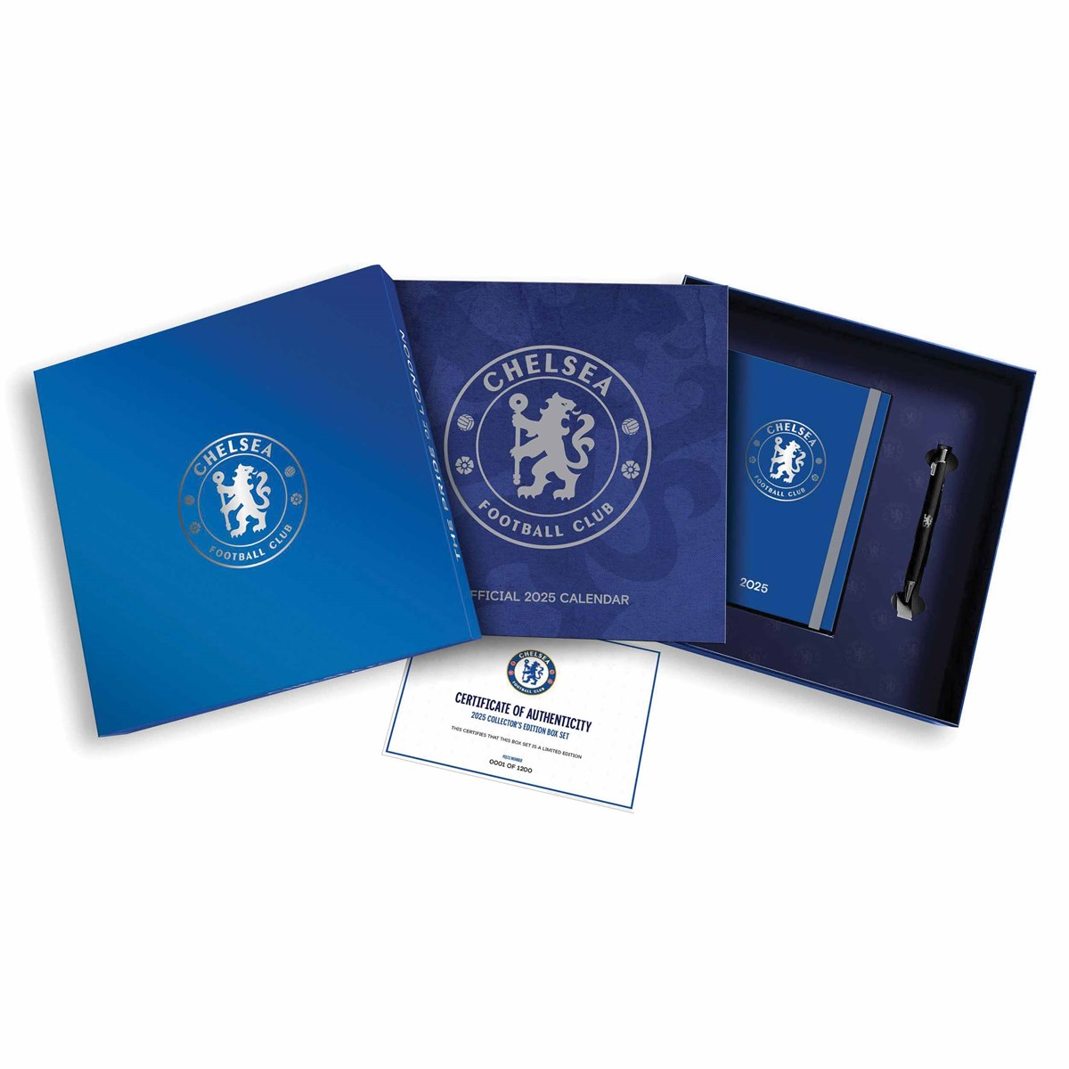 Chelsea FC 2025 Collectible Calendar and Diary Musical Gift Box Set for Fans