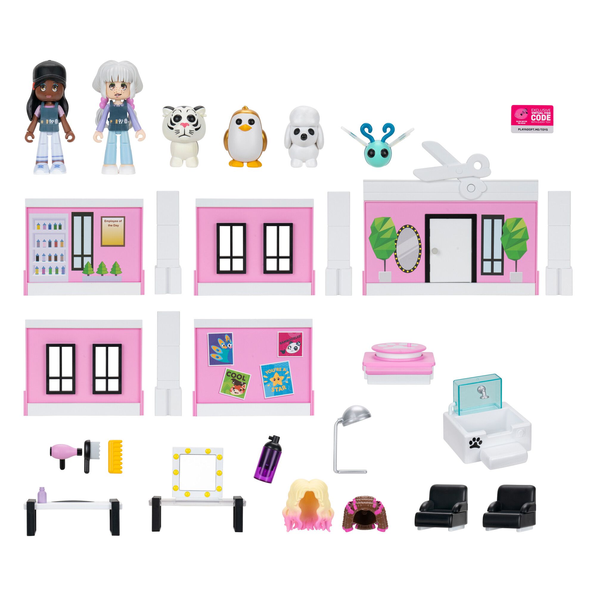 Adopt Me - Deluxe Pet Salon Playset for an Immersive Pet Makeover Experience