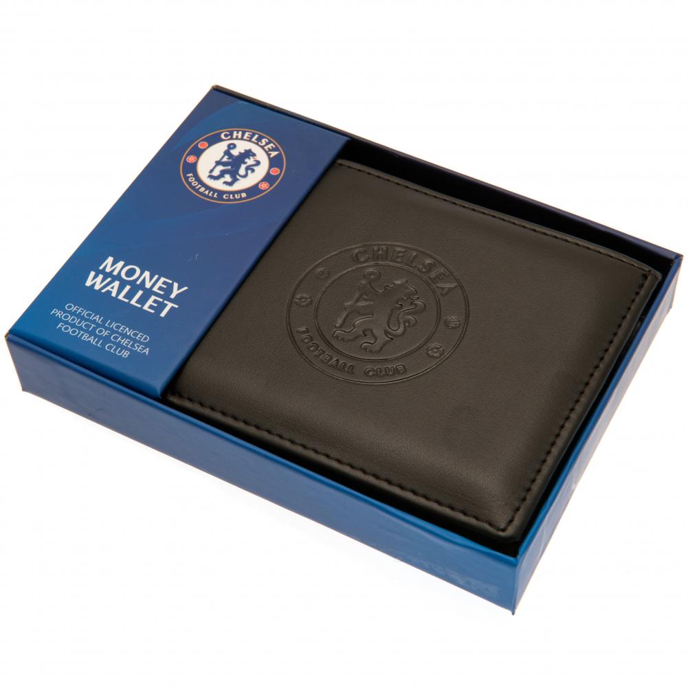 Chelsea Football Club Embossed Black Leather - Like Debossed Style Men's Wallet