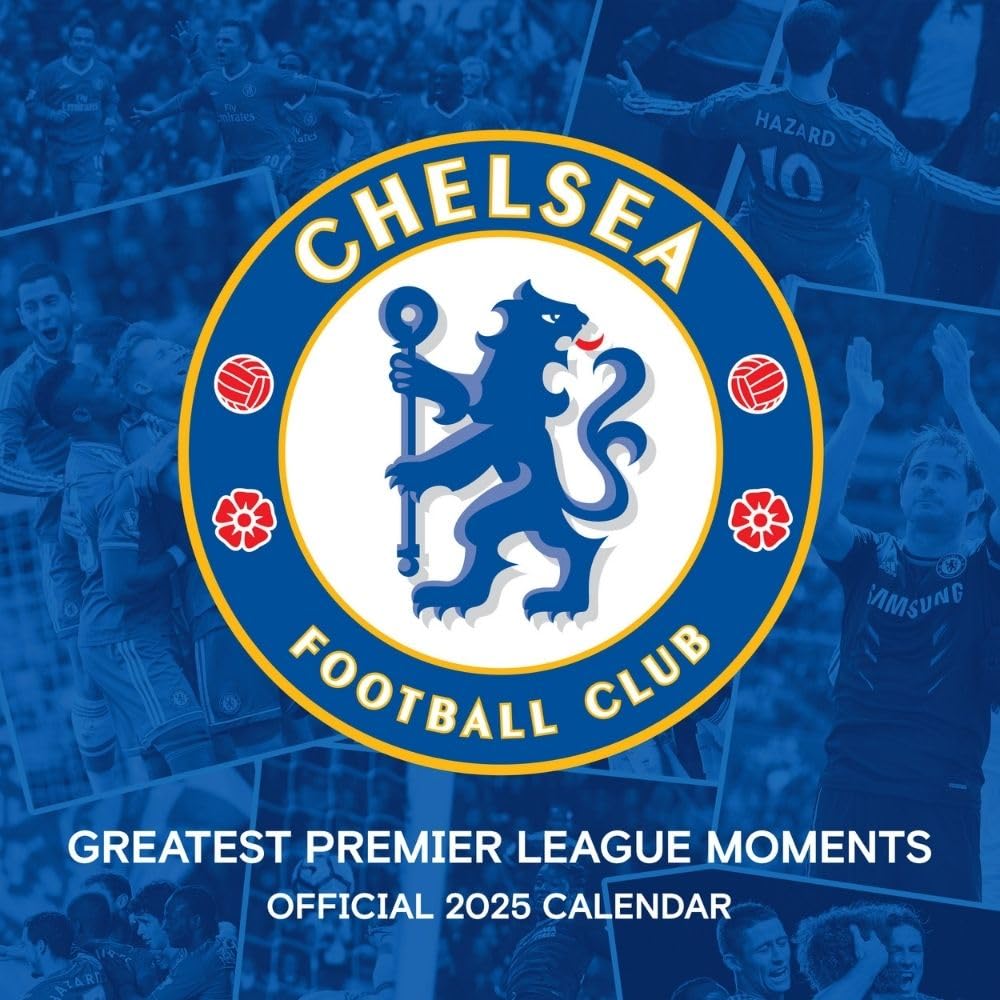 2025 Chelsea FC Legends Square Wall Calendar with Memorable Moments