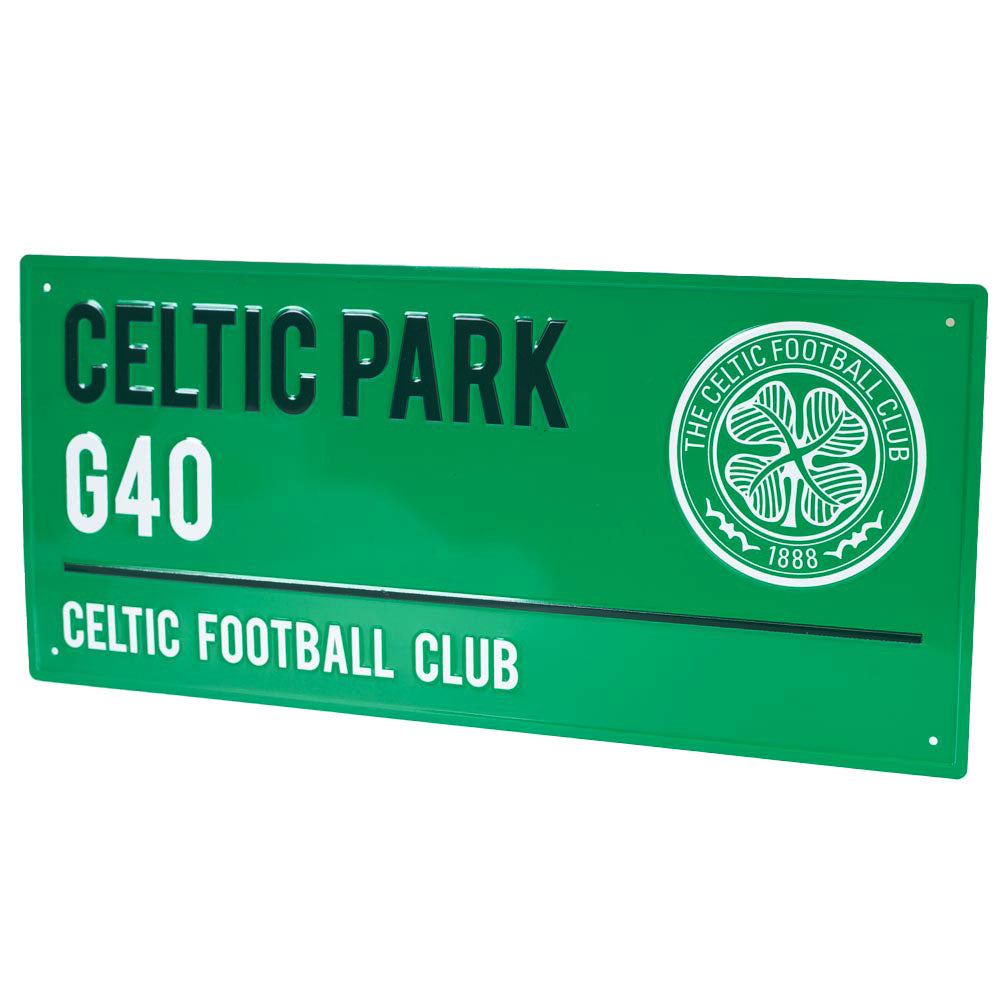 Stamped Metal Celtic FC Colour Street Sign for Wall Decoration