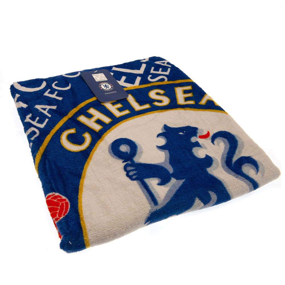 Chelsea Football Club Kids' Cotton Hooded Poncho Towel