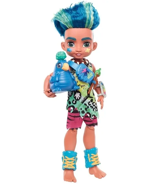 Cave Club Collectible Slate Doll with Dinosaur Adventure Set