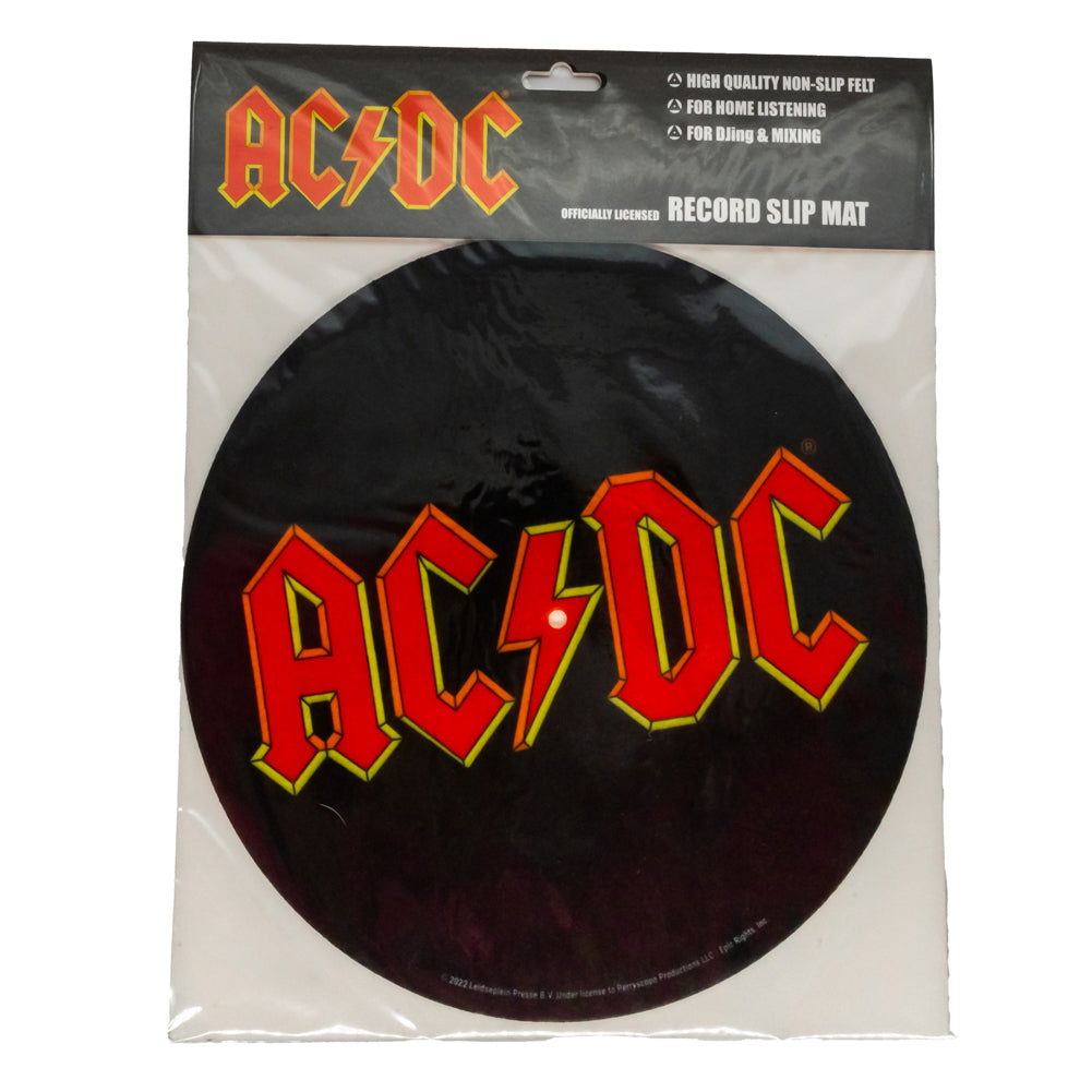 High - quality AC/DC Logo Black Felt Vinyl Record Slipmat