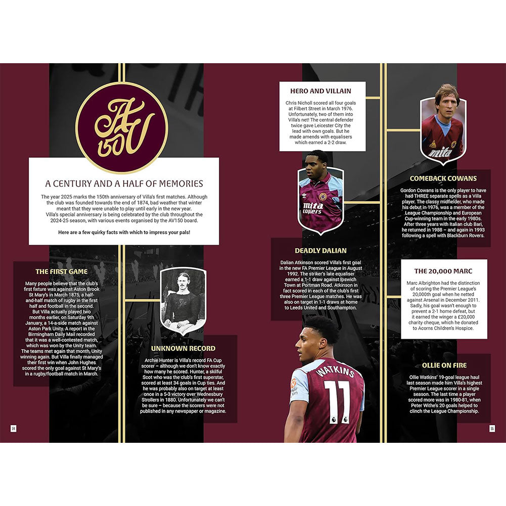 Aston Villa Football Club 2025 Official Annual - A Must - Have for Fans