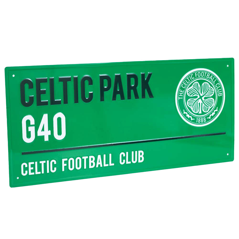 Stamped Metal Celtic FC Colour Street Sign for Wall Decoration