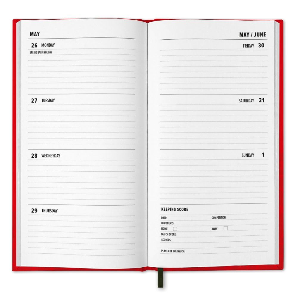 2025 Arsenal Football Club Slim Weekly View Diary