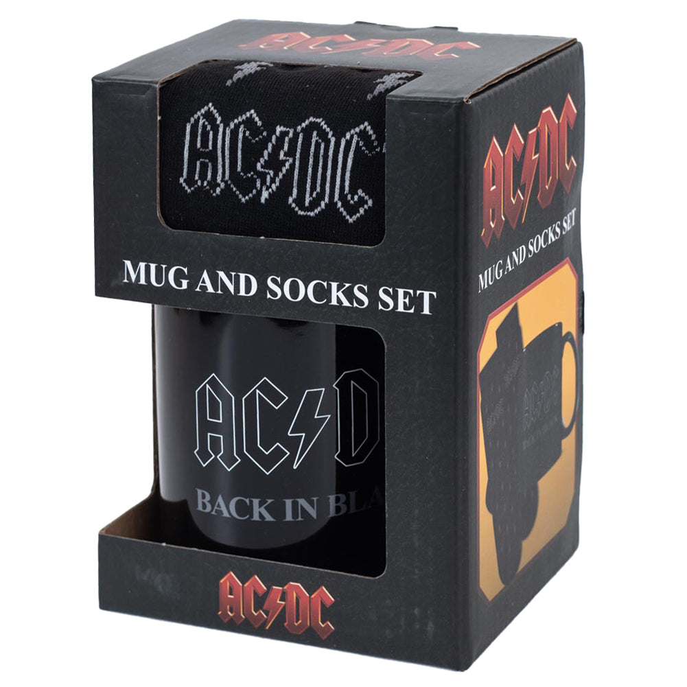 AC/DC Themed Classic Coffee Mug and Matching Sock Gift Set
