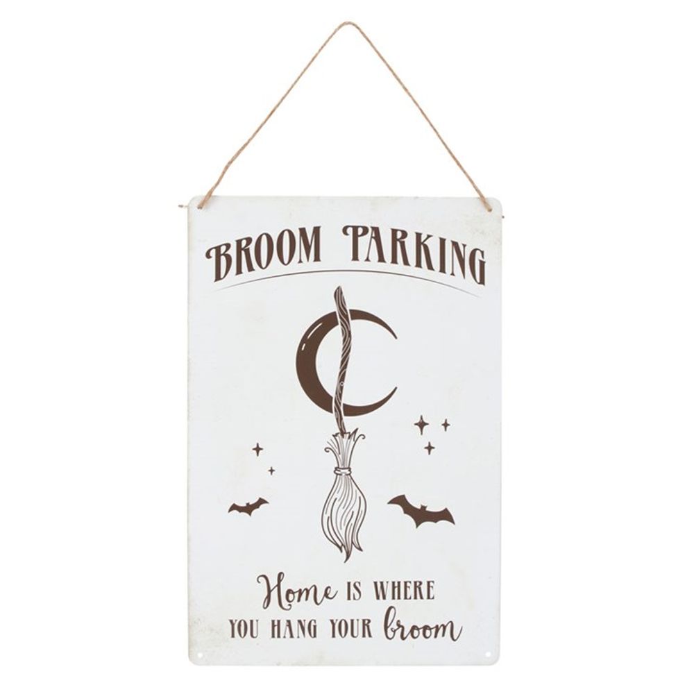 Decorative Metal Sign for Broom Parking