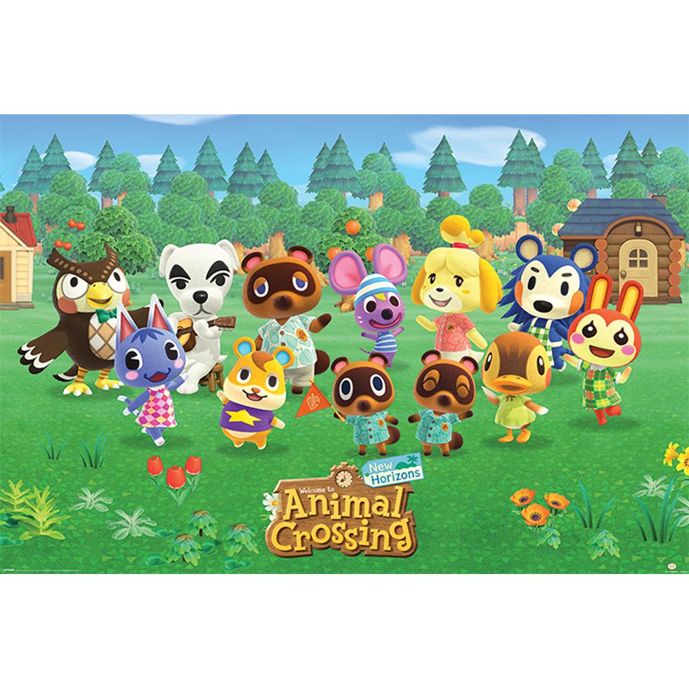 Animal Crossing Rolled Maxi Decorative Poster Featuring Game Characters