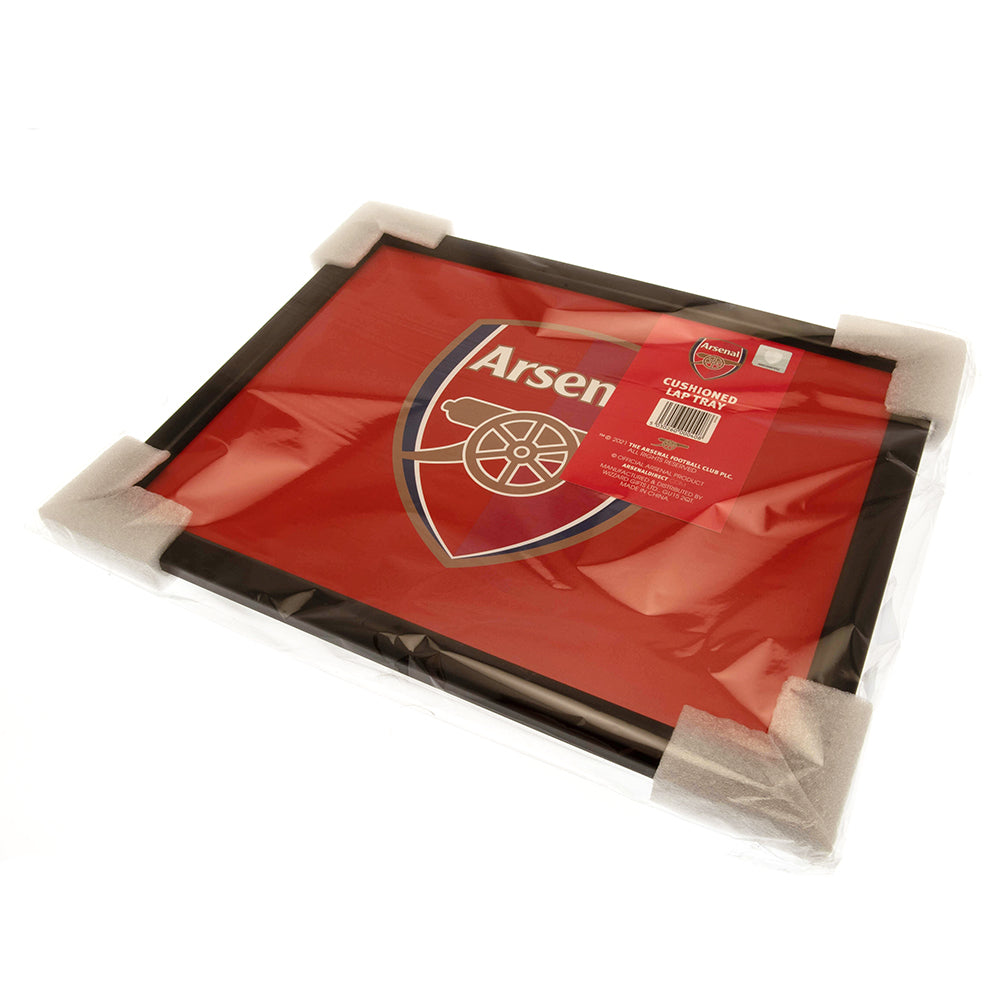 Soft-Cushioned Arsenal FC Lap Tray with Red Crest and Black Frame