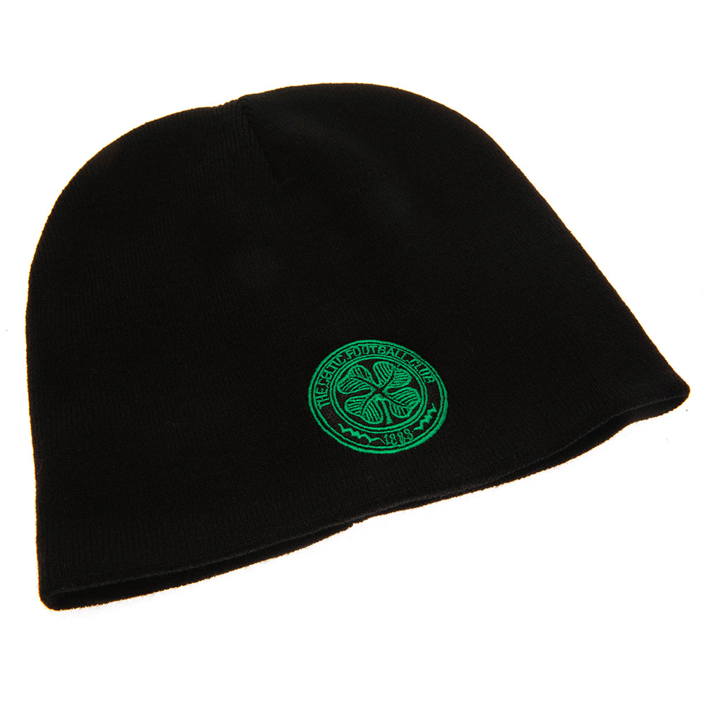 Celtic Football Club Black Knitted Beanie Hat