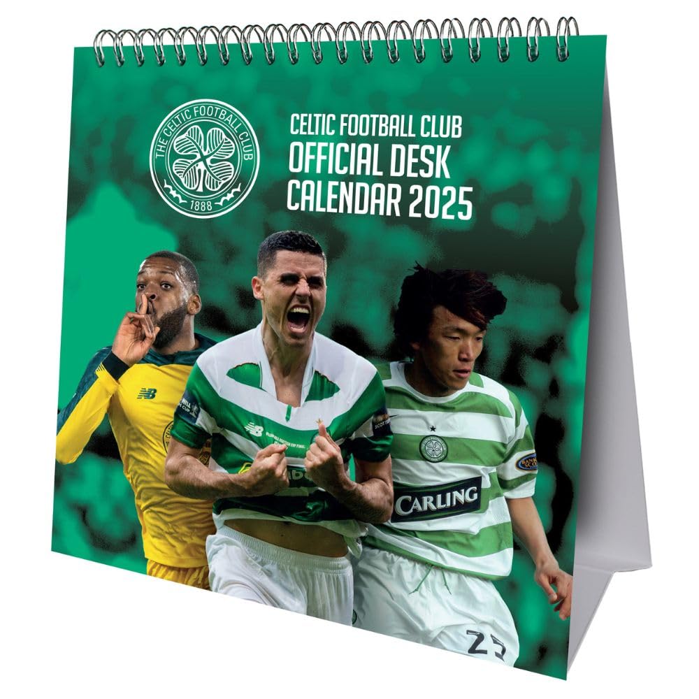 2025 Celtic FC Desktop Easel Calendar with Favorite Players