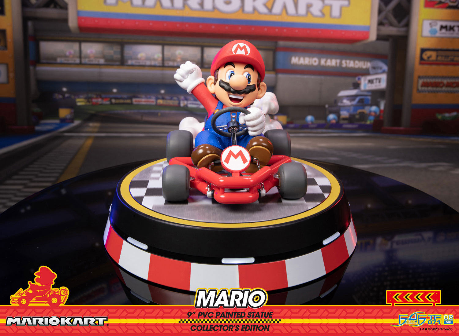 Collector's Edition Mario Kart Super Mario PVC Statue with LED Base