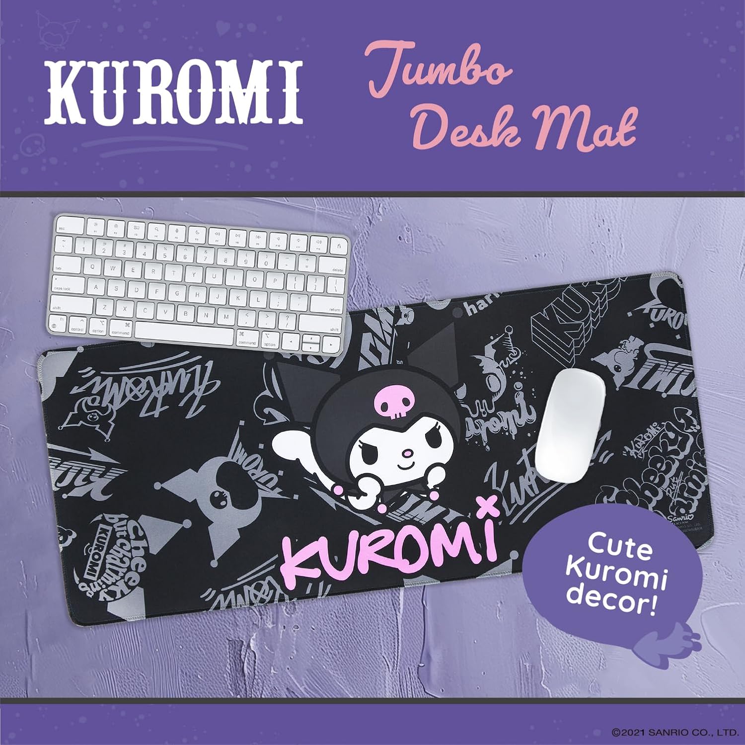 Stylish Hello Kitty & Friends Kuromi-themed Large-sized Desk Mat for Workspace Decoration