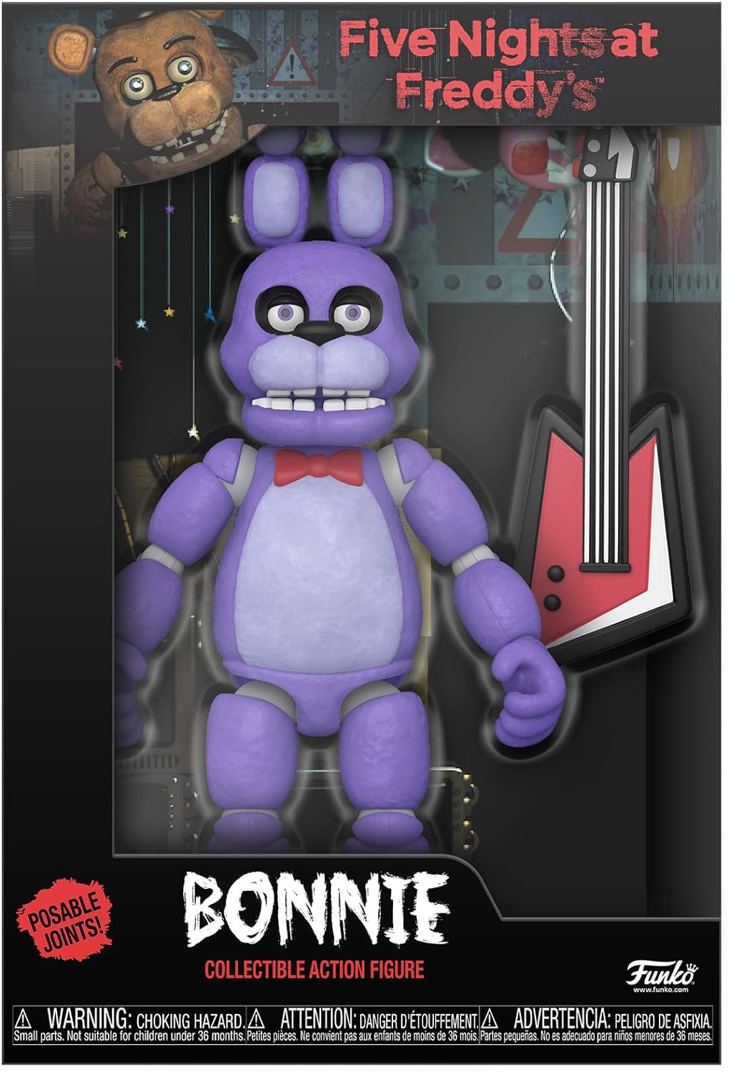 13.5 - Inch Five Nights At Freddy's Posable Bonnie The Rabbit Action Figure Collectible with Guitar Accessory
