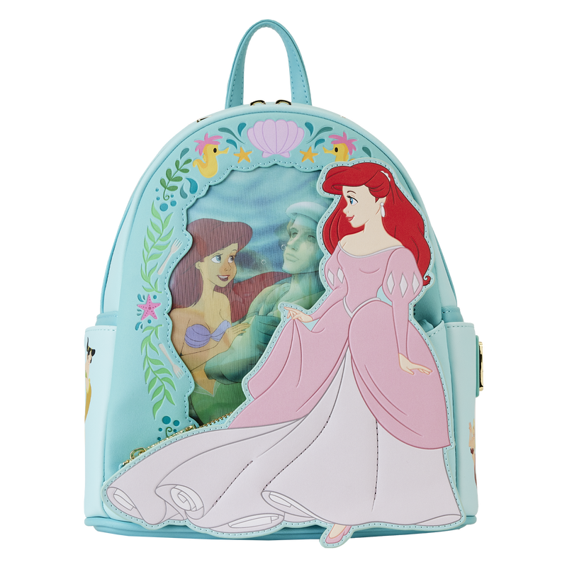 Loungefly Disney The Little Mermaid Princess Collection Lenticular Design Mini Backpack for Adventurous Fans