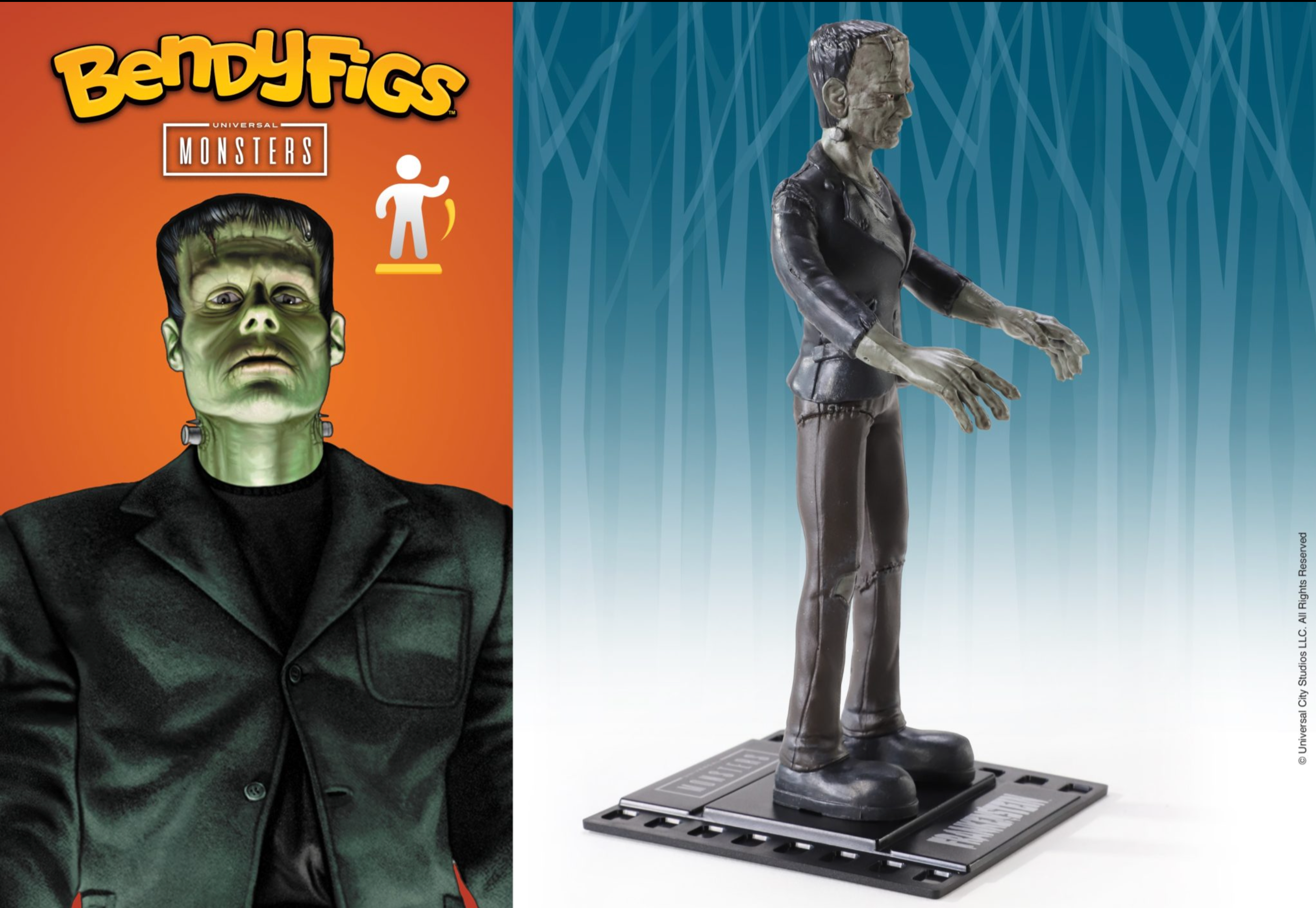 Universal Monsters Bendyfigs Collectible Figure of Frankenstein Monster