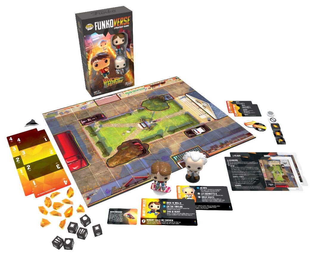 Funkoverse Back to the Future Strategy Board Game Bundle - 2 Pack Set
