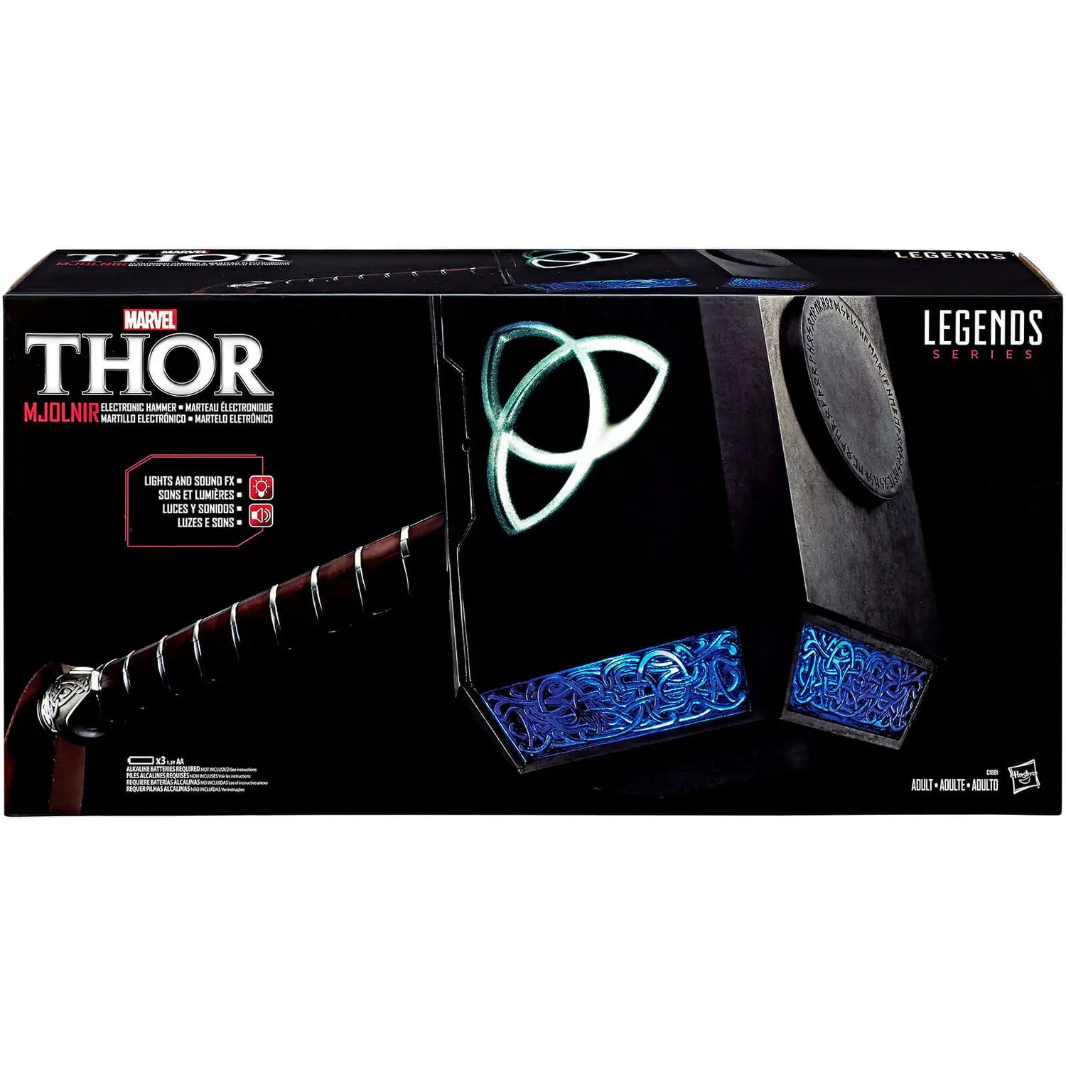 Hasbro's Marvel Legends 1:1 Scale Electronic Thor Mjolnir Hammer Replica