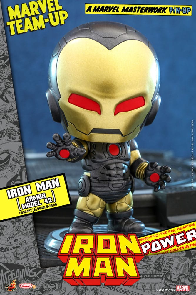 Hot Toys Marvel Comics Cosbaby Collectible Mini Figure - Iron Man Armor Model 42