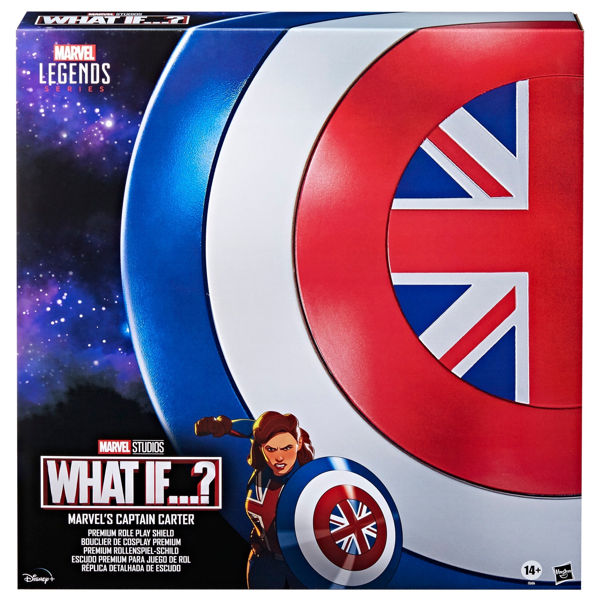 Marvel Legends Series Authentic 1:1 Lifesize Replica of Marvel’s Captain Carter Shield for Role - playing Enthusiasts