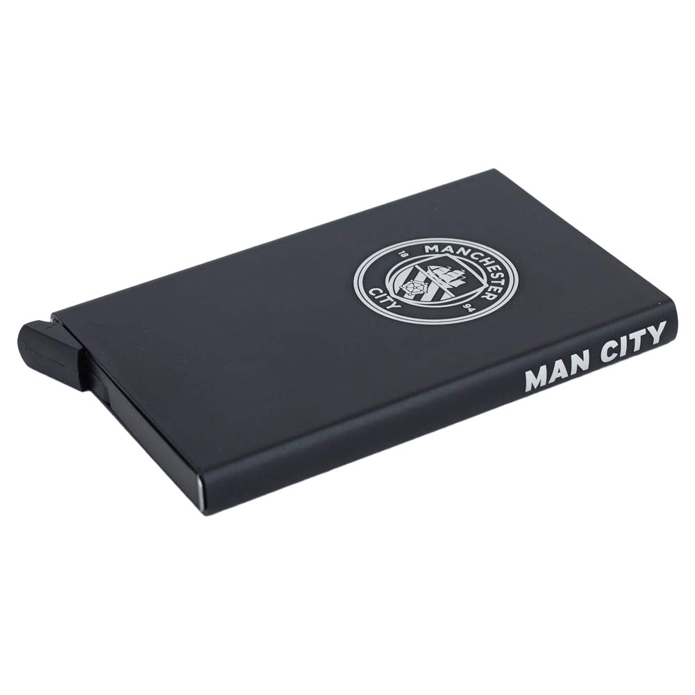 Manchester City Branded Aluminium RFID-Protected Card Holder Case