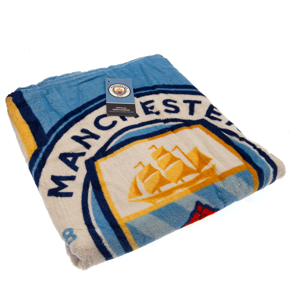 Manchester City Football Club Kids' Hooded Towel Poncho