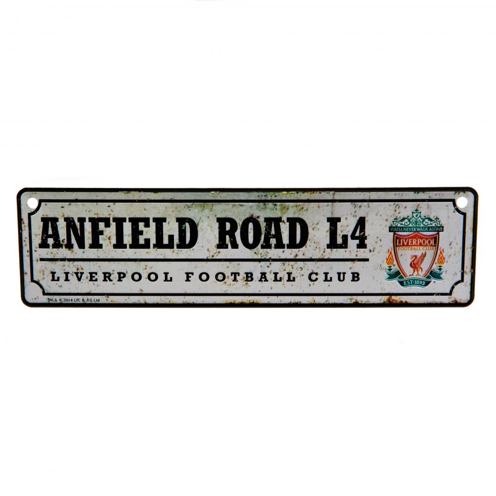 Retro Liverpool FC Anfield Road Window Sign for Display