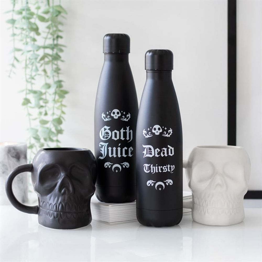 Matte Finish Black Decorative Skull-shaped Coffee Mug for Collections