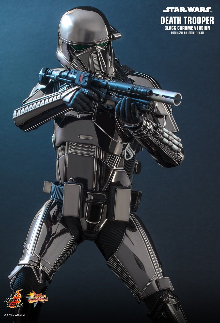 Exclusive Hot Toys 1/6 Scale Star Wars Black Chrome Death Trooper Collectible