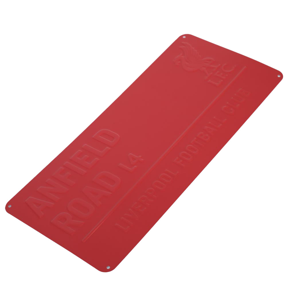 Vibrant Red Liverpool FC Anfield Road Street Wall Sign