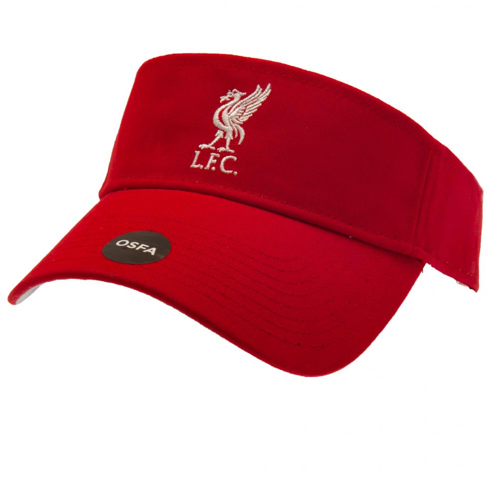 Lightweight Red Garment-Washed Cotton Liverpool FC Summer Visor Cap