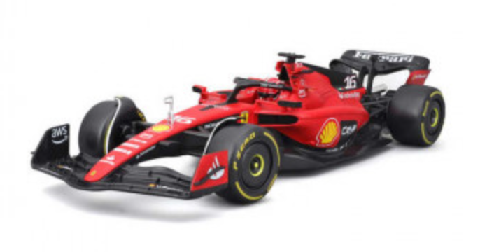 Official 1:43 Scale Diecast Model of Formula 1 Ferrari SF - 23 Driven by Charles Leclerc with Helmet