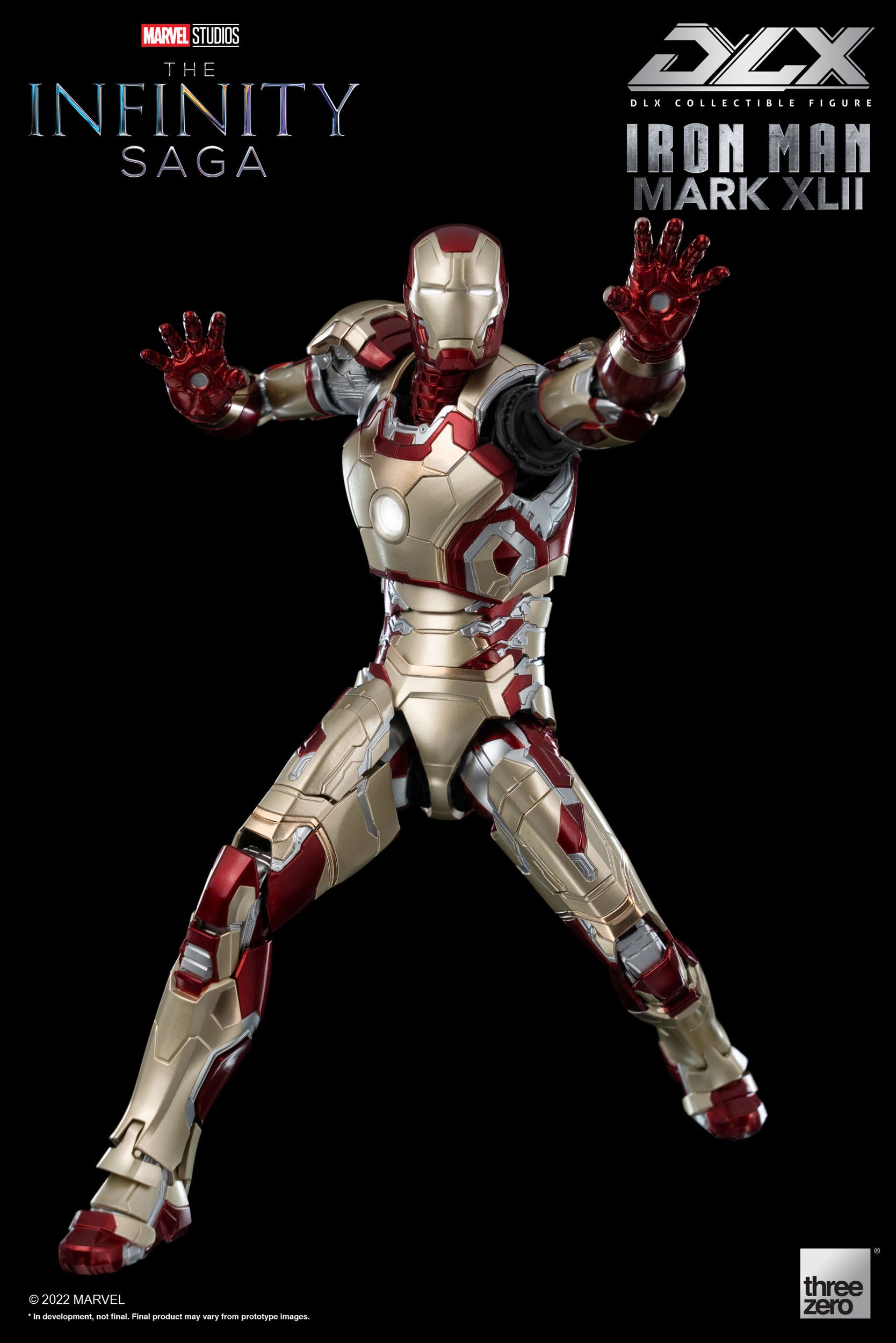 Marvel The Infinity Saga Deluxe Iron Man Mark 42 1/12 Scale Collectible Figure for Fans