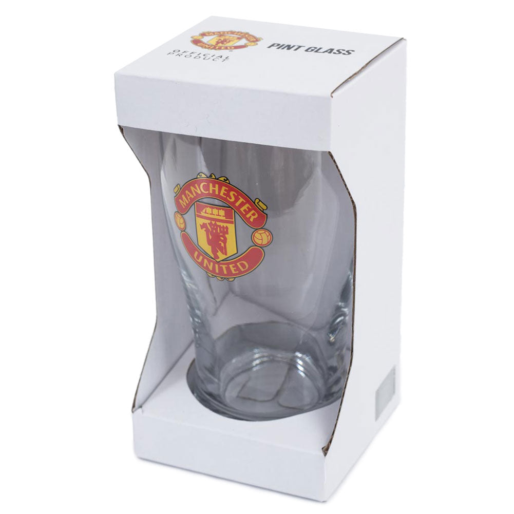 Manchester United FC Full - Color Club Crest Tulip - Style Pint Glass