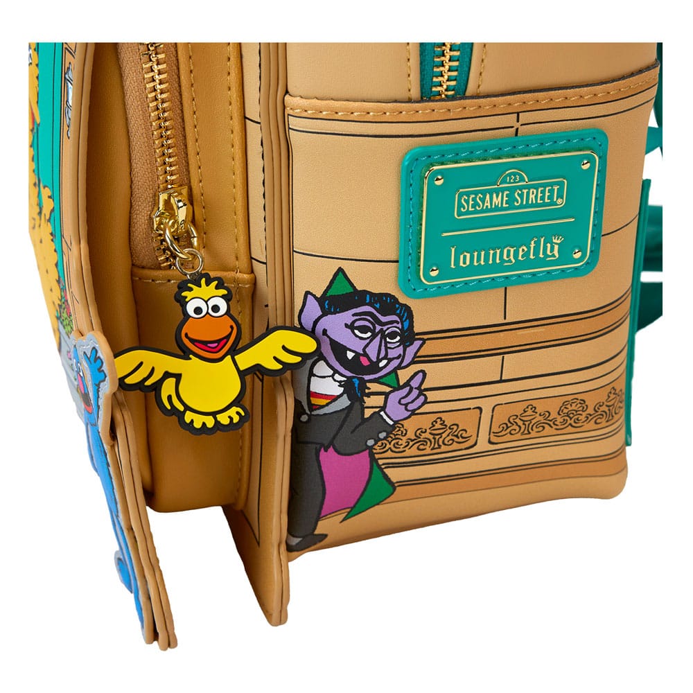 Loungefly Adorable Sesame Street Mini Backpack with Sunny Scene