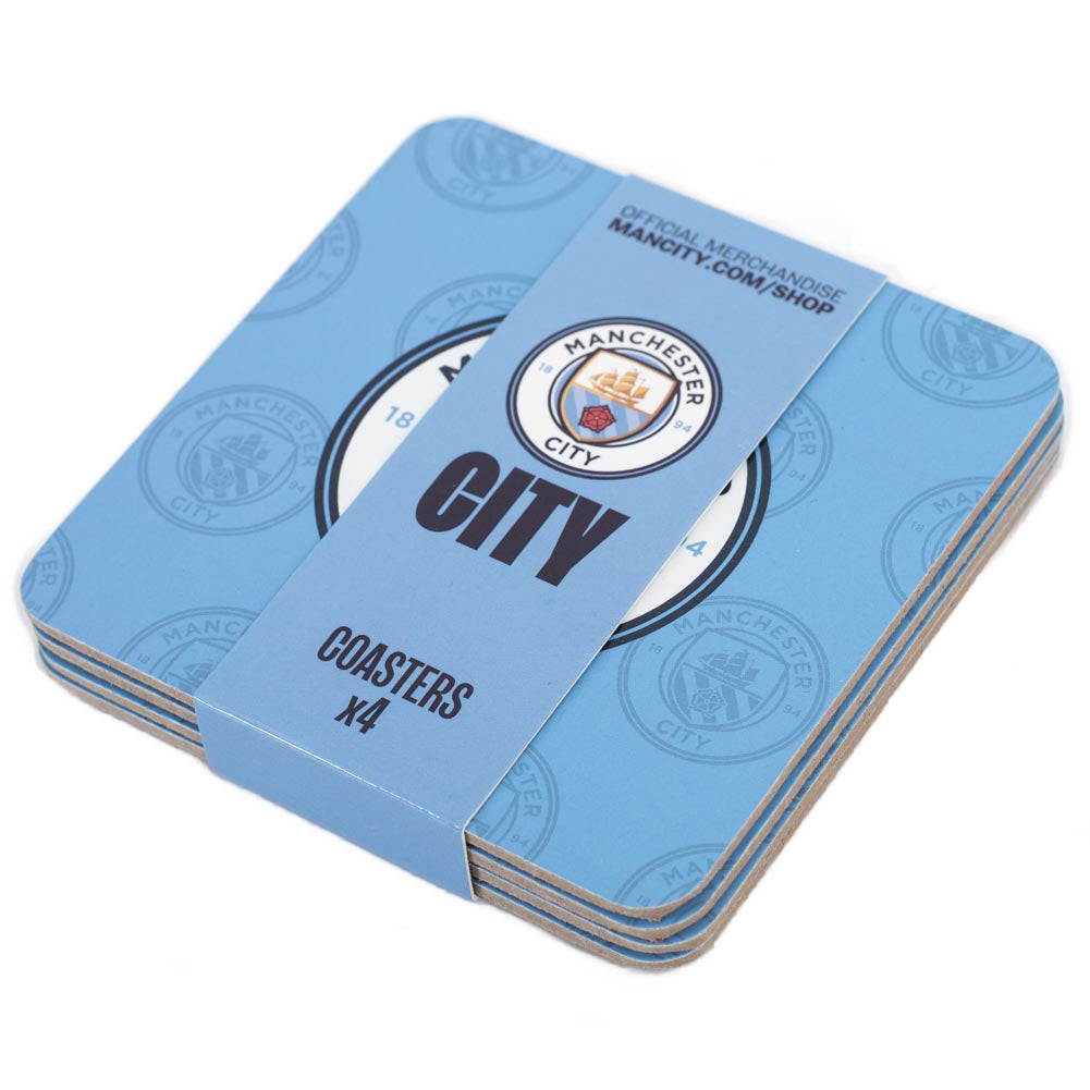 Manchester City Four-Piece Set of High-Quality Cork Coasters