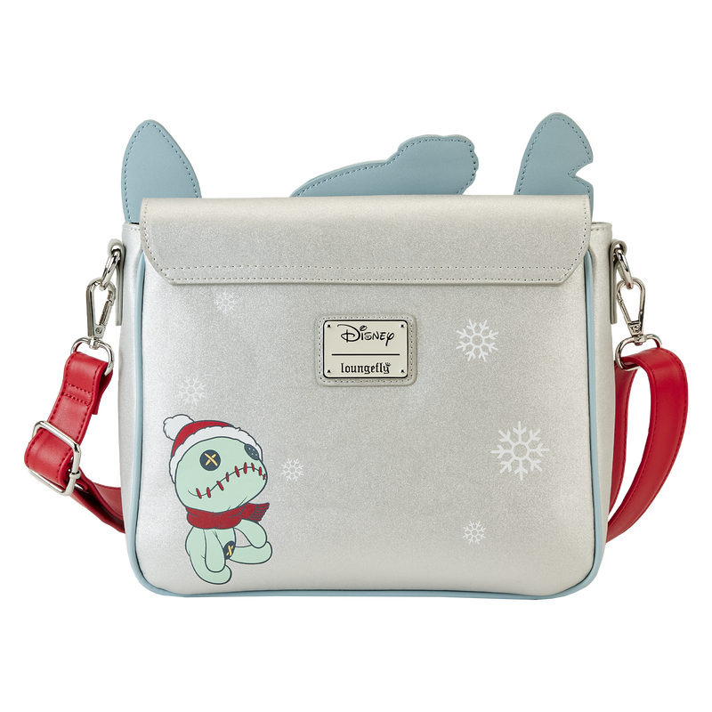 Loungefly Disney Glittery Stitch Holiday Crossbody Bag for Winter Fun